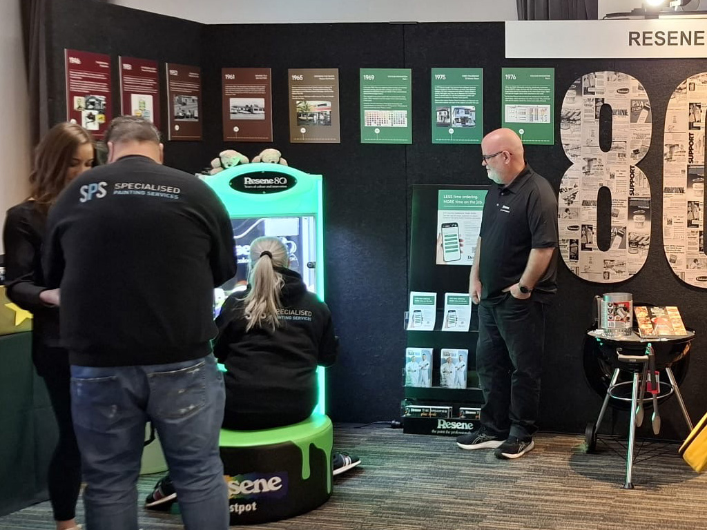T-Shirt Cannon claw machine at event nz